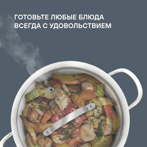 Купить Кастрюля Rondell Calypso RDS-1671 3.8 л 20 см серебристый  9309606. Характеристики, отзывы и цены в Донецке
