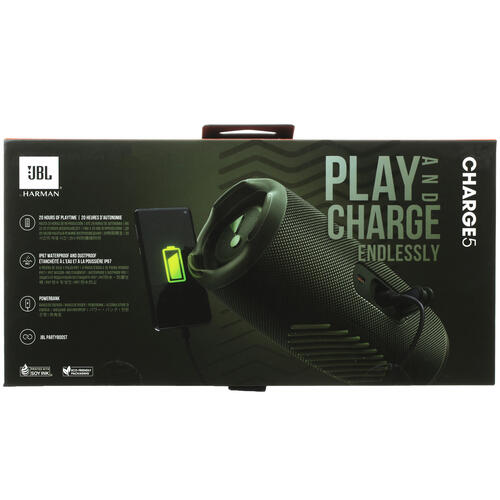 Купить Портативная колонка JBL Charge 5, зеленый  5054600. Характеристики, отзывы и цены в Донецке