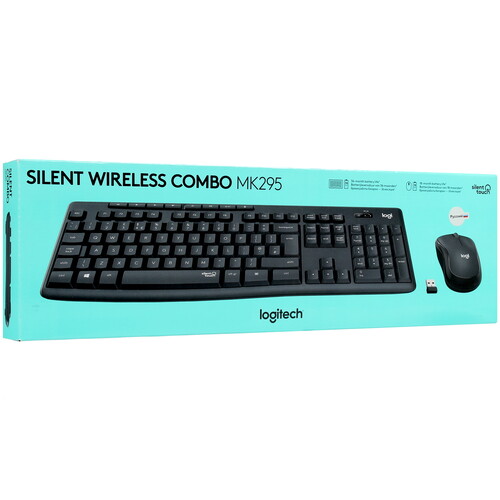 Купить Клавиатура+мышь беспроводная   Logitech MK295 Silent Wireless Combo черный  4718845. Характеристики, отзывы и цены в Донецке