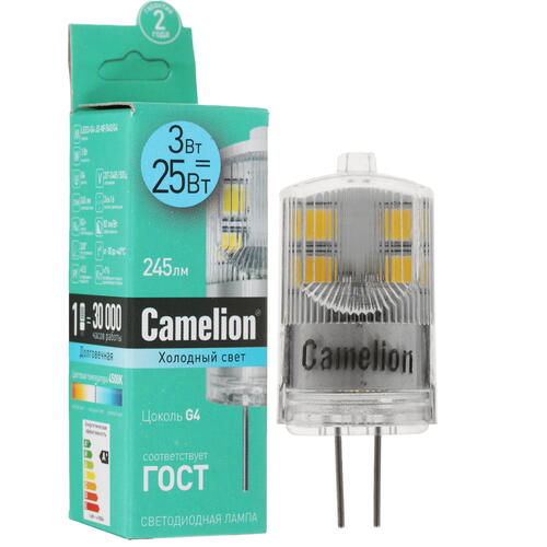 Купить Лампа светодиодная Camelion LED G4/JD-NF/3w/845/220v  4716281. Характеристики, отзывы и цены в Донецке