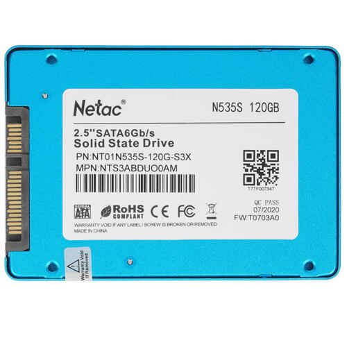 Купить 120 ГБ 2.5" SATA накопитель Netac N535S [NT01N535S-120G-S3X]  4715927. Характеристики, отзывы и цены в Донецке
