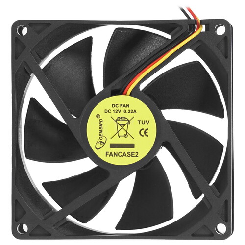 Купить Вентилятор Gembird FANCASE2 [FanCase2] черный  1338471. Характеристики, отзывы и цены в Донецке
