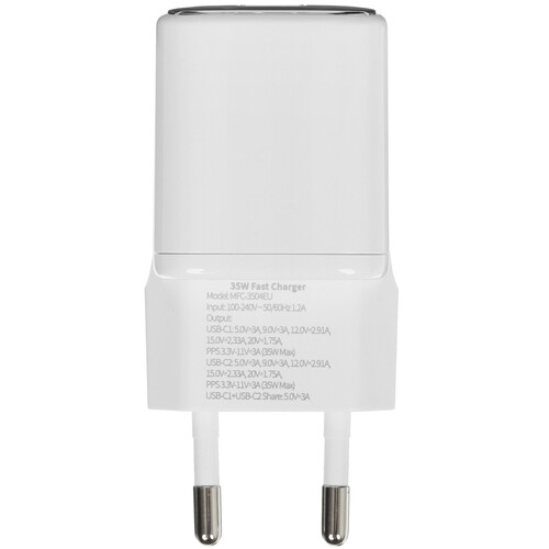 Купить Сетевое зарядное устройство MOCOLL Flash Series 35W белый  5470422. Характеристики, отзывы и цены в Донецке