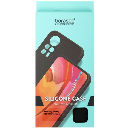 Купить Накладка  BoraSCO Silicone Case для Samsung Galaxy S25 Ultra черный  5605528. Характеристики, отзывы и цены в Донецке