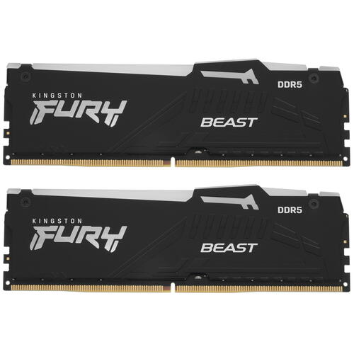 Купить Оперативная память Kingston FURY Beast Black RGB [KF556C40BBAK2-64] 64 ГБ  5049437. Характеристики, отзывы и цены в Донецке