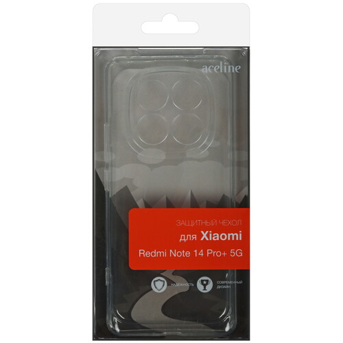 Купить Накладка  Aceline Silicone для Xiaomi Redmi Note 14 Pro+ 5G прозрачный  9206347. Характеристики, отзывы и цены в Донецке