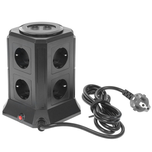 Купить Сетевой фильтр QUMO Power Tower Pro черный  1639069. Характеристики, отзывы и цены в Донецке