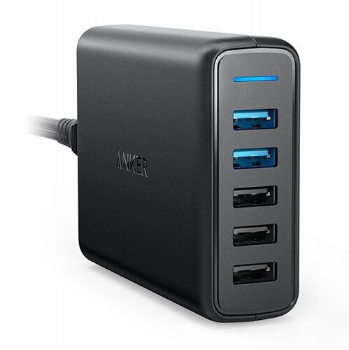 Купить Сетевое зарядное устройство Anker PowerPort Speed 5 черный  4879928. Характеристики, отзывы и цены в Донецке