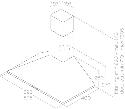 Купить Вытяжка каминная Elica TAMAYA RAIL ANBR/A/90 черный/бронзовый  9226647. Характеристики, отзывы и цены в Донецке
