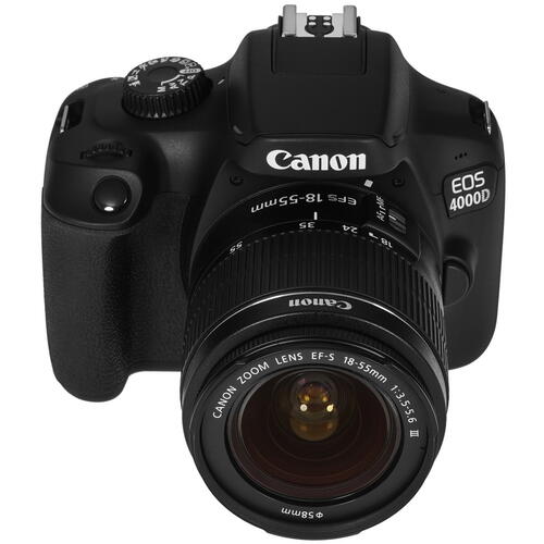 Купить Зеркальный фотоаппарат Canon EOS 4000D Kit 18-55mm III черный  5404003. Характеристики, отзывы и цены в Донецке