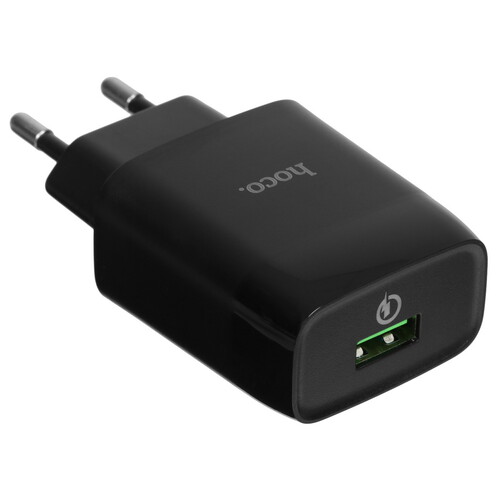 Купить Сетевое зарядное устройство Hoco C72Q черный  5474837. Характеристики, отзывы и цены в Донецке