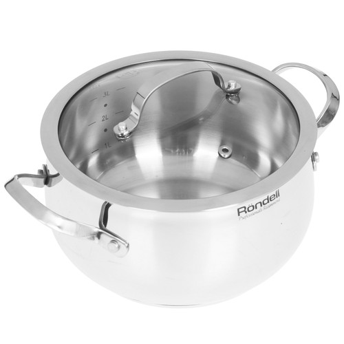 Купить Кастрюля Rondell Calypso RDS-1671 3.8 л 20 см серебристый  9309606. Характеристики, отзывы и цены в Донецке