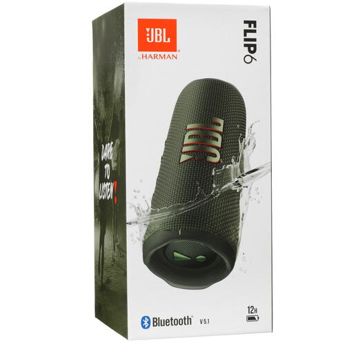 Купить Портативная колонка JBL Flip 6, зеленый  5007410. Характеристики, отзывы и цены в Донецке