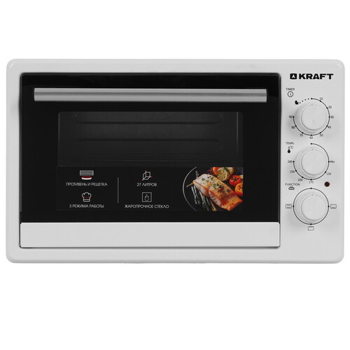 Купить Мини-печь Kraft KF-MO 270 белый  9229283. Характеристики, отзывы и цены в Донецке