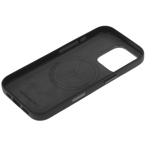 Купить Накладка  Magssory Eco Leather Case для Apple iPhone 16 Pro черный  9265562. Характеристики, отзывы и цены в Донецке