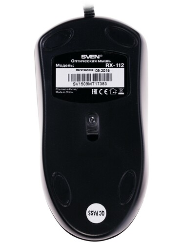 Купить Мышь проводная SVEN RX-112  черный  1040601. Характеристики, отзывы и цены в Донецке