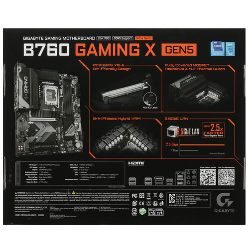 Купить Материнская плата GIGABYTE B760 GAMING X GEN5  5633319. Характеристики, отзывы и цены в Донецке