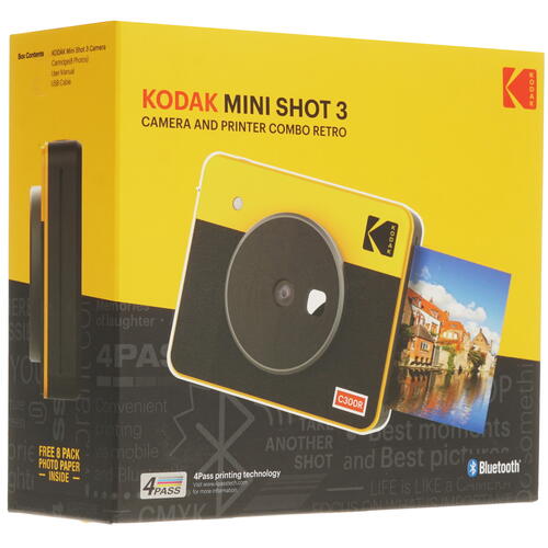 Купить Фотоаппарат моментальной печати Kodak Mini Shot Combo Retro 3 (C300R)  4789367. Характеристики, отзывы и цены в Донецке