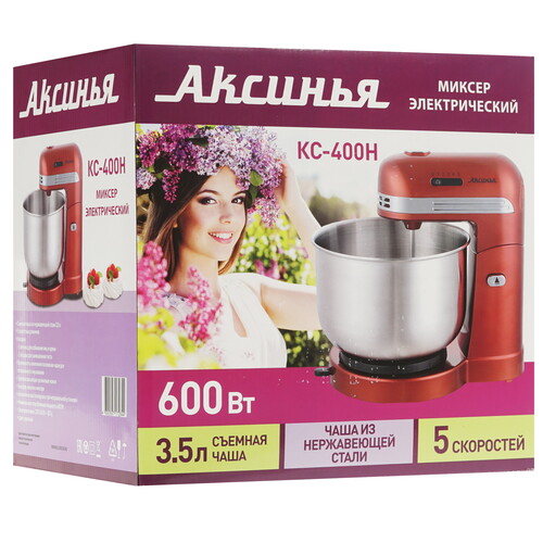 Купить Миксер АКСИНЬЯ КС-400Н красный  8110482. Характеристики, отзывы и цены в Донецке