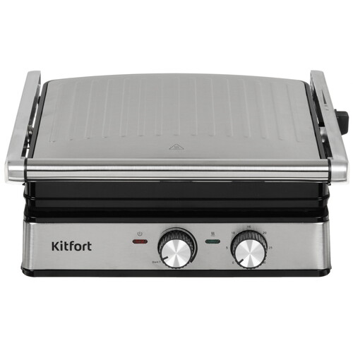 Купить Гриль Kitfort КТ-3601 серебристый  9049752. Характеристики, отзывы и цены в Донецке