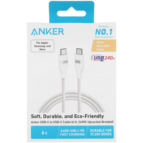 Купить Кабель Anker USB Type-C - USB Type-C белый  5682906. Характеристики, отзывы и цены в Донецке
