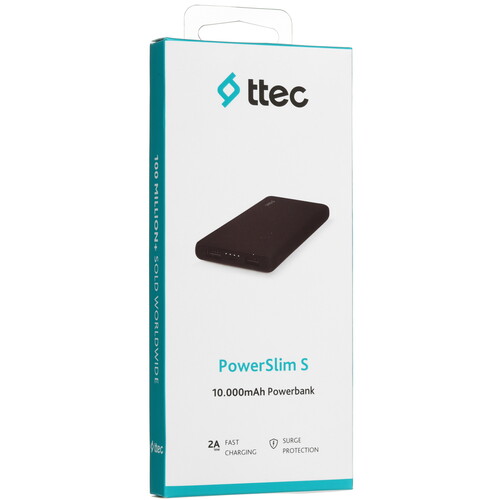 Купить Портативный аккумулятор TTEC PowerSlim S черный  5600028. Характеристики, отзывы и цены в Донецке