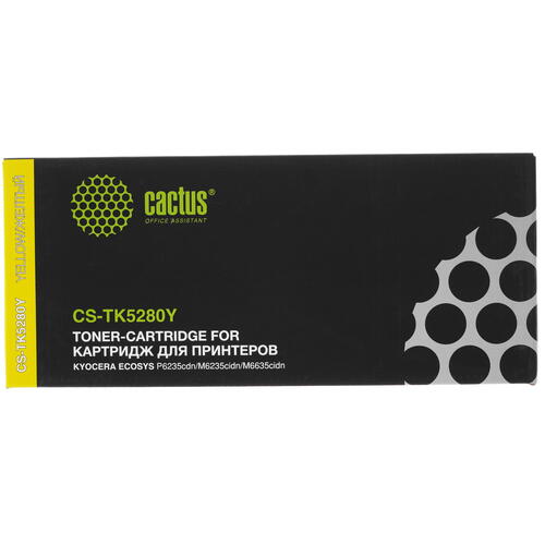 Купить Картридж лазерный Cactus CS-TK5280Y желтый, с чипом  8158982. Характеристики, отзывы и цены в Донецке
