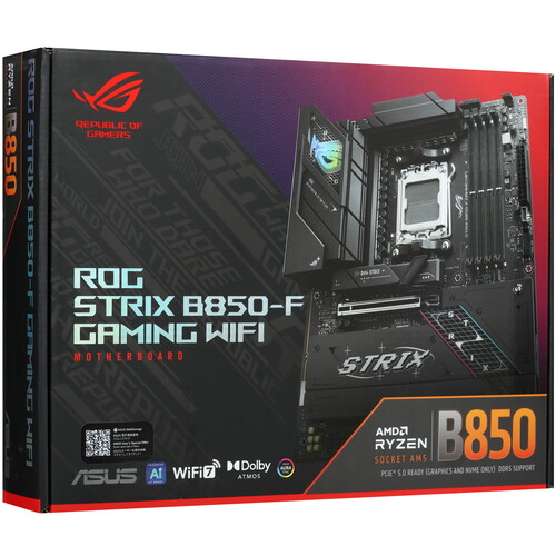 Купить Материнская плата ASUS ROG STRIX B850-F GAMING WIFI  5618771. Характеристики, отзывы и цены в Донецке