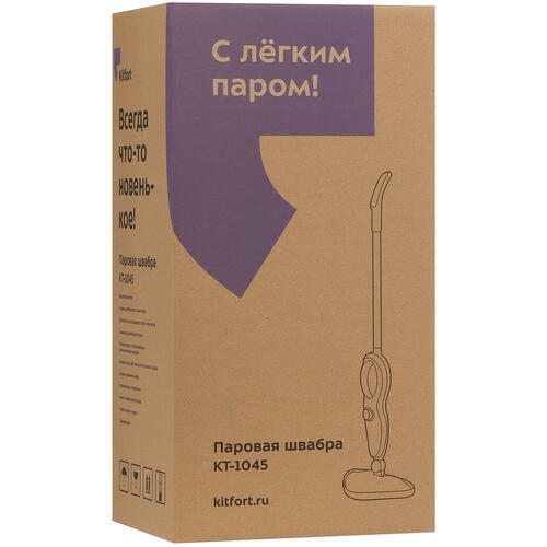 Купить Пароочиститель Kitfort КТ-1045 белый  9035475. Характеристики, отзывы и цены в Донецке
