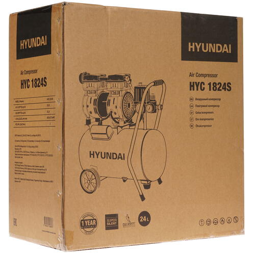 Купить Компрессор поршневой безмасляный Hyundai HYC 1824S  8160894. Характеристики, отзывы и цены в Донецке