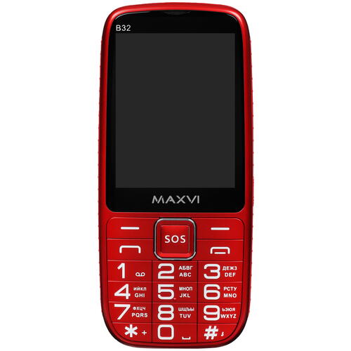 Купить Сотовый телефон Maxvi B32 красный/черный  9945419. Характеристики, отзывы и цены в Донецке