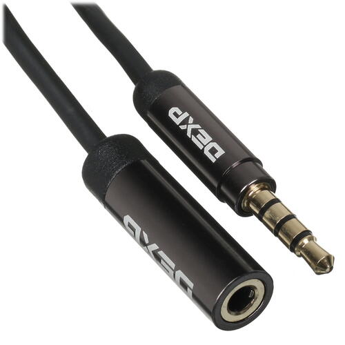 Купить Кабель   DEXP 3.5 mm jack - 3.5 mm jack черный  1087657. Характеристики, отзывы и цены в Донецке