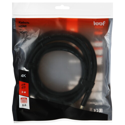 Купить Кабель  Leef HDMI - HDMI, 3 м  5626085. Характеристики, отзывы и цены в Донецке