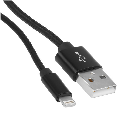 Купить Кабель круглый Cablexpert Lightning 8-pin - USB 2.0 Type-A черный 1 м  5485436. Характеристики, отзывы и цены в Донецке