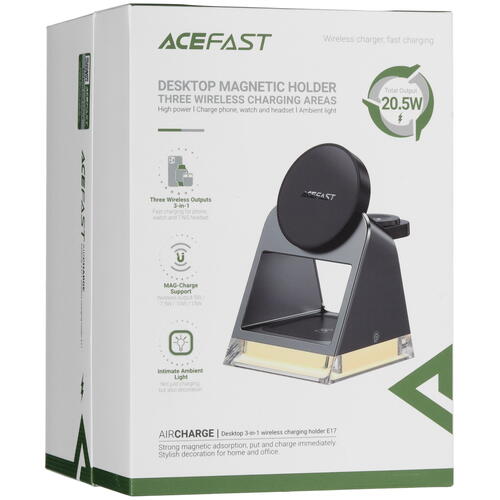Купить Беспроводное зарядное устройство ACEFAST E17 черный  5440402. Характеристики, отзывы и цены в Донецке