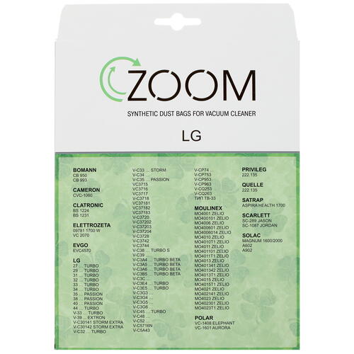 Купить Мешок-пылесборник ZOOM LG-507 белый  1345084. Характеристики, отзывы и цены в Донецке