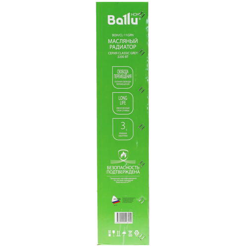 Купить Масляный обогреватель Ballu BOH/CL-11GRN белый  5336229. Характеристики, отзывы и цены в Донецке
