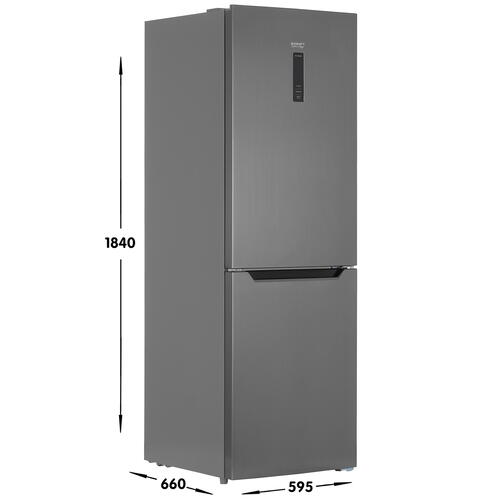 Купить Холодильник с морозильником   KRAFT TNC-NF402X серебристый  8192449. Характеристики, отзывы и цены в Донецке
