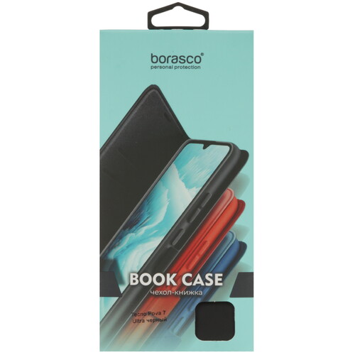 Купить Чехол-книжка  BoraSCO Book Case для Tecno POVA 7 Ultra 5G черный  5640004. Характеристики, отзывы и цены в Донецке