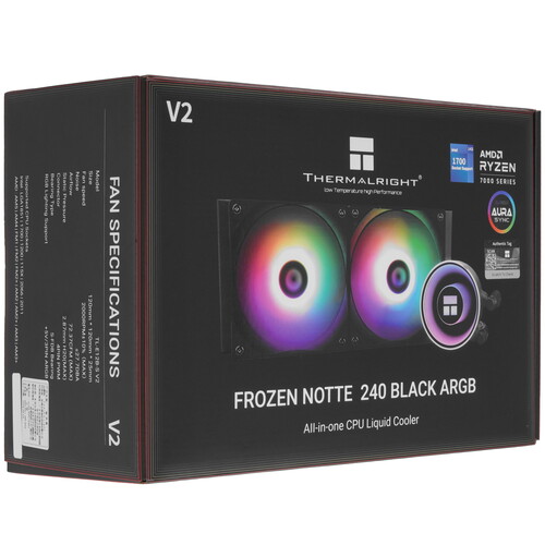 Купить Система охлаждения Thermalright Frozen Notte 240 ARGB V2 черная  5615197. Характеристики, отзывы и цены в Донецке