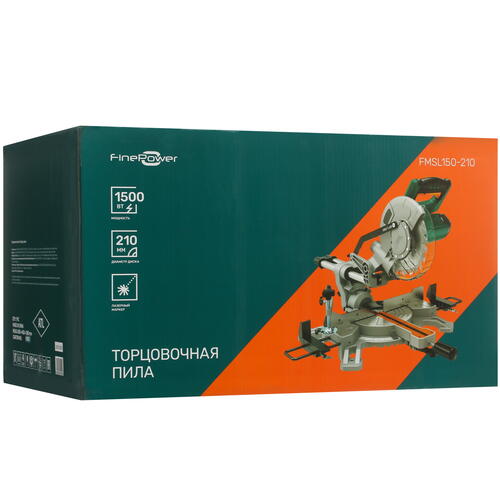 Купить Торцовочная пила  FinePower FMSL150-210  5094256. Характеристики, отзывы и цены в Донецке