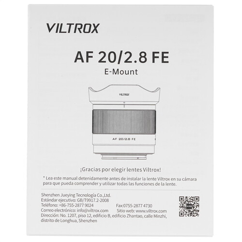 Купить Объектив Viltrox AF 20mm f/2.8 (Full Frame)  5462803. Характеристики, отзывы и цены в Донецке