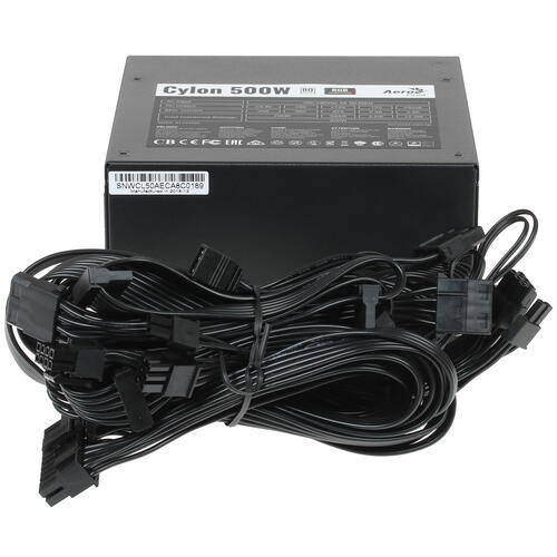 Купить Блок питания AeroCool Cylon 500W [4718009153349] черный  1282875. Характеристики, отзывы и цены в Донецке