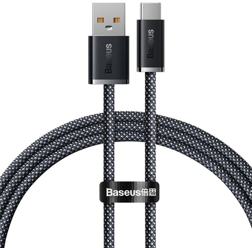 Купить Кабель круглый Baseus USB Type-C - USB 2.0 Type-A серый 1 м  5627508. Характеристики, отзывы и цены в Донецке