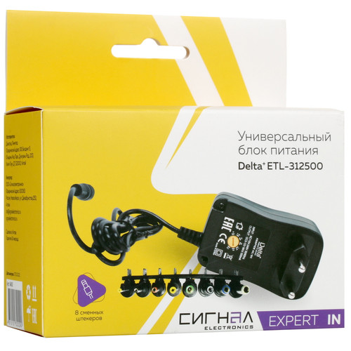 Купить Адаптер питания сетевой Delta+ ETL-312500  1319747. Характеристики, отзывы и цены в Донецке