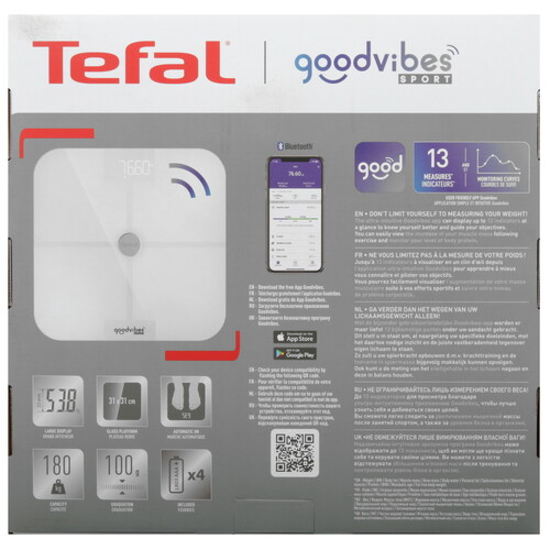 Купить Весы Tefal Goodvibes Sport белый  9211803. Характеристики, отзывы и цены в Донецке