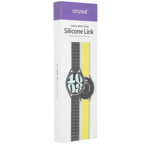 Купить Ремешок Araree для Samsung Galaxy Watch4/ 5/ 6/ 7/ FE желтый/черный  9240499. Характеристики, отзывы и цены в Донецке