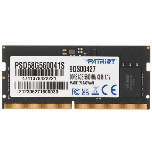 Купить Оперативная память SODIMM Patriot Signature [PSD58G560041S] 8 ГБ  5094789. Характеристики, отзывы и цены в Донецке