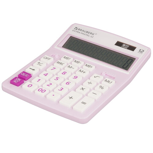 Купить Калькулятор бухгалтерский Brauberg EXTRA PASTEL-12-PR  5044590. Характеристики, отзывы и цены в Донецке
