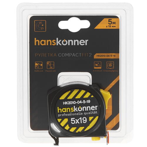 Купить Рулетка Hanskonner HK2010-04-5-19  5300450. Характеристики, отзывы и цены в Донецке